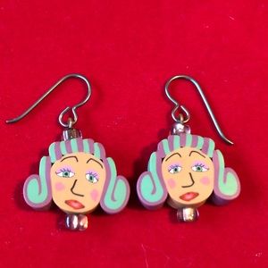 Cool Artsy Face Earrings